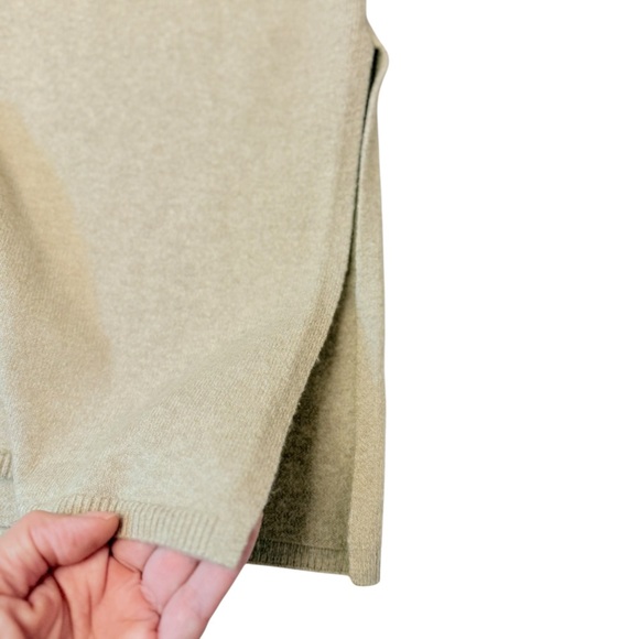 Faherty Jackson Hudson Sweater Midi Dress Oatmeal Heather Beige Size Large NWT - Picture 6 of 12